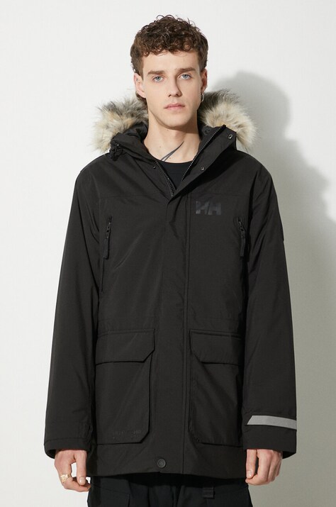 Helly Hansen kurtka REINE PARKA męska kolor czarny przejściowa 53630
