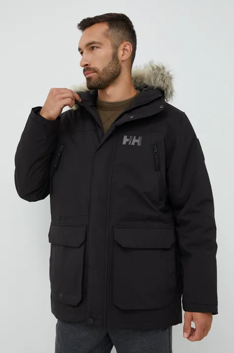 Helly Hansen jacket REINE PARKA men's black color 53630