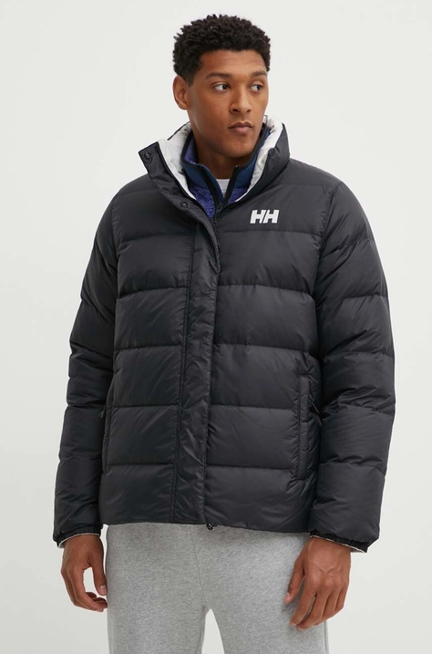 Oboustranná péřová bunda Helly Hansen pánská, oranžová barva, 53890-325