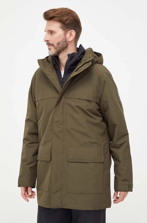 Jack Wolfskin geaca barbati, culoarea verde, de iarna