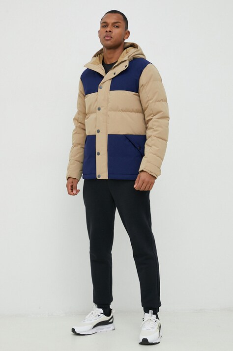 Μπουφάν με επένδυση από πούπουλα Marmot ανδρικό, χρώμα: μπεζ