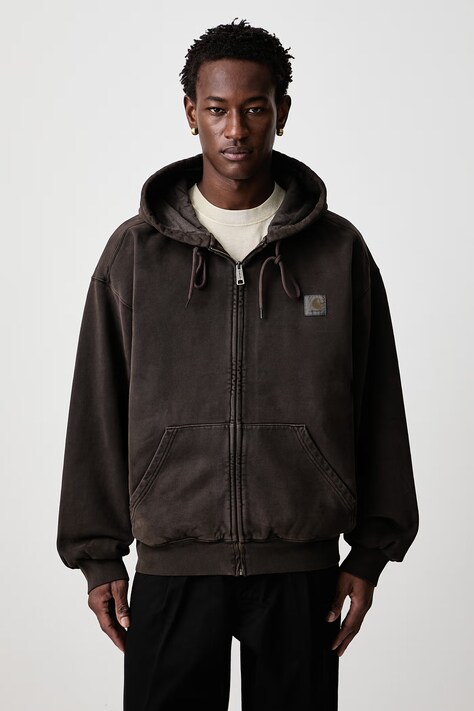 Carhartt WIP Kurtka Carhartt WIP Dusty H Brown I029524 DUSTY H BROWN bluza rozpinana bawełniana brązowa