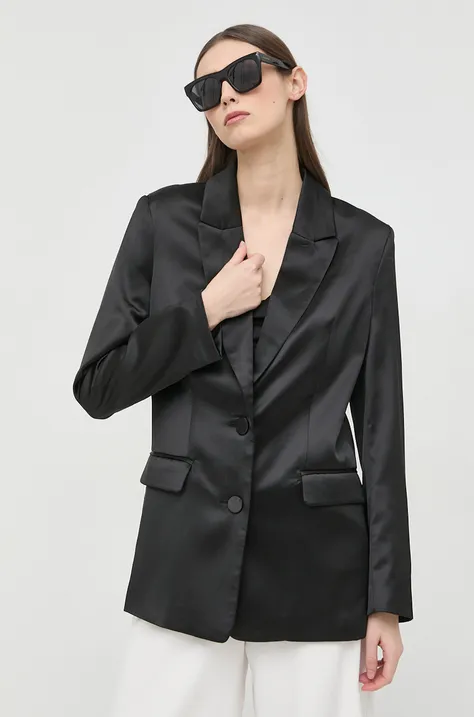 Сако Bardot в черно с едно копче с изчистен дизайн