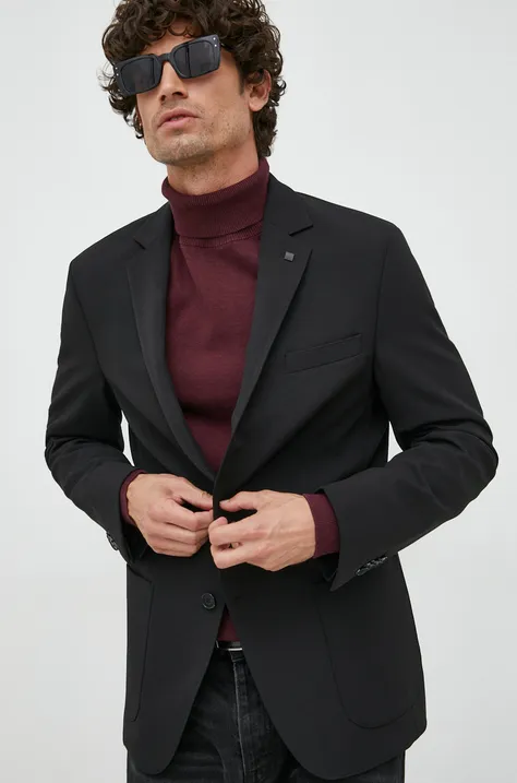 Піджак Karl Lagerfeld чоловіча колір чорний