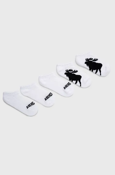 Детски чорапи Abercrombie & Fitch (5 чифта) в бяло