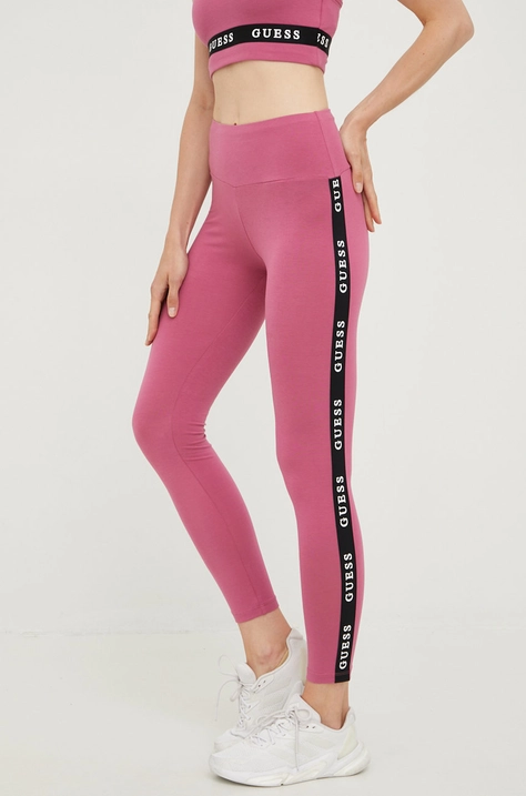 Guess legging ALINE lila, női, nyomott mintás, V2YB14 KABR0