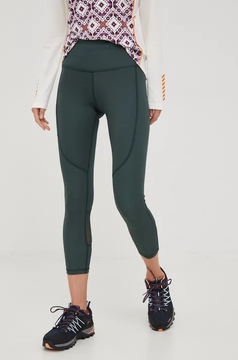 Helly Hansen leggins sport Constructed femei, culoarea verde, neted