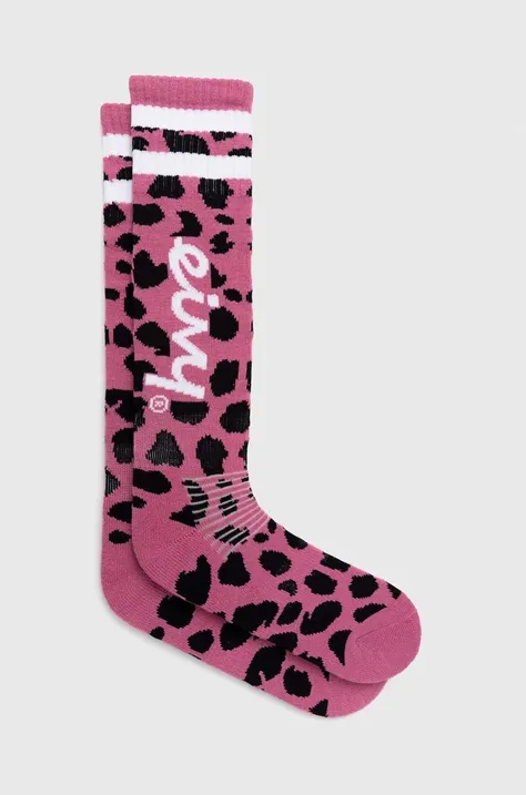 Skijaške čarape Eivy cheerleader boja: ružičasta