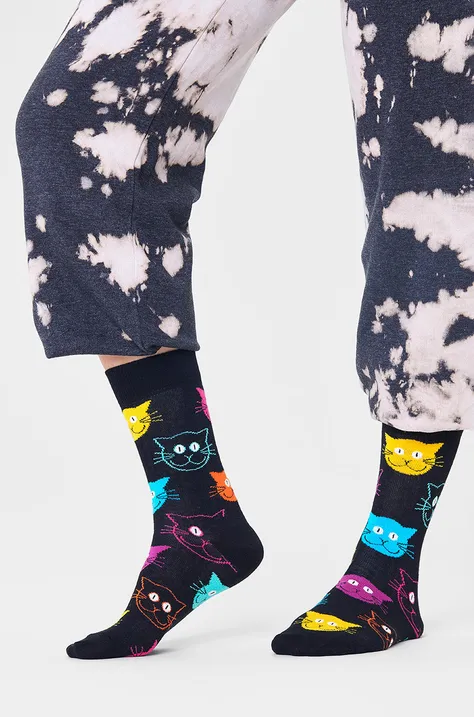 Čarape Happy Socks za žene, boja: crna