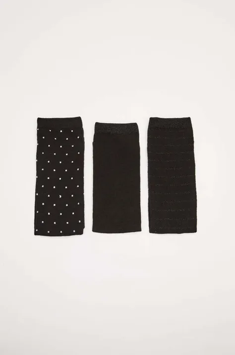 Čarape women'secret Winter 3-pack za žene, boja: crna