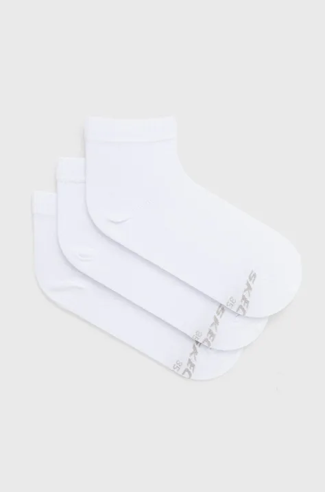 Skechers skarpetki (3-pack) damskie kolor biały