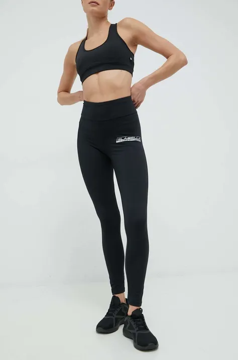 LaBellaMafia legginsy treningowe Essentials damskie kolor czarny z nadrukiem