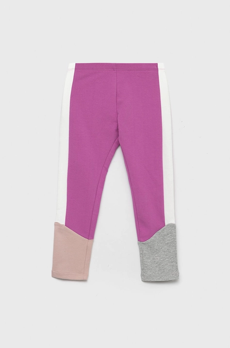 United Colors of Benetton leggins copii culoarea violet, modelator