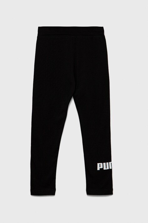 Детские леггинсы Puma цвет чёрный с принтом
