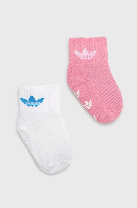 adidas Originals skarpetki dziecięce 2-pack kolor różowy