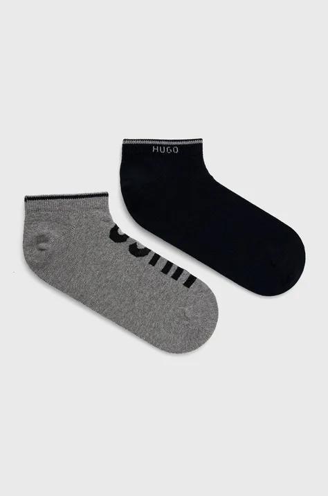 Ponožky HUGO (2-pak) pánske,tmavomodrá farba,50468102