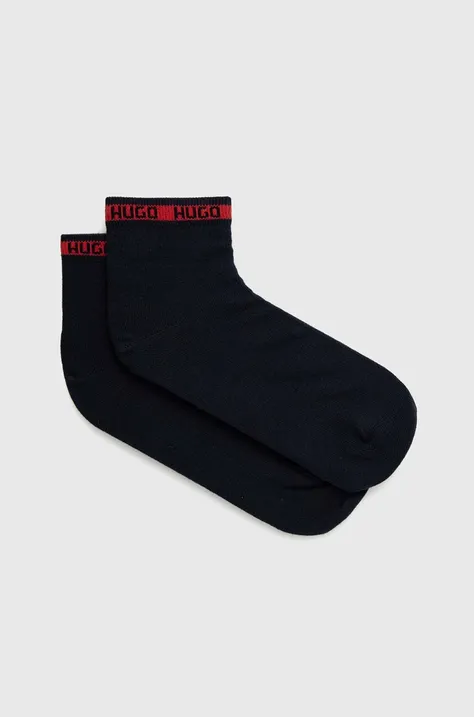 Ponožky HUGO pánske, tmavomodrá farba, 50477873