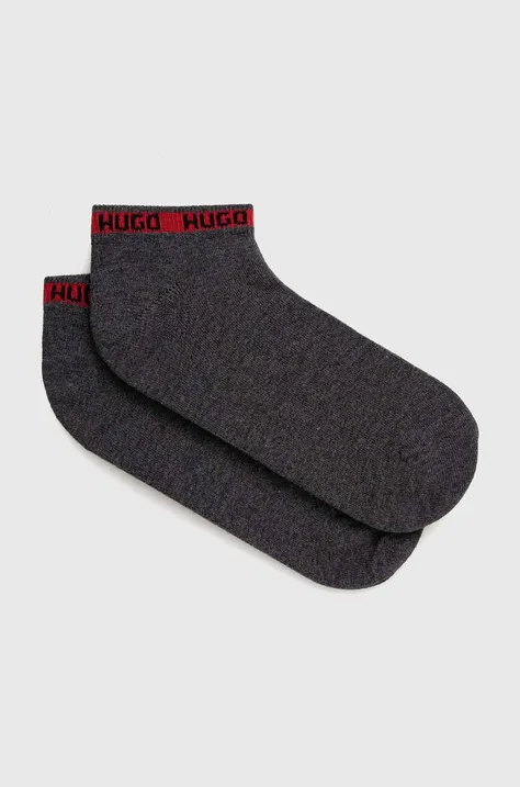 Κάλτσες HUGO χρώμα: γκρι