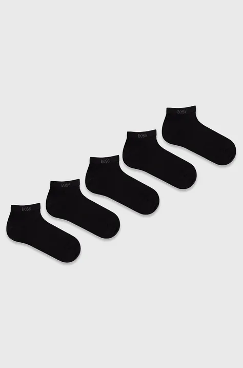 Шкарпетки BOSS (5-pack) чоловічі колір чорний