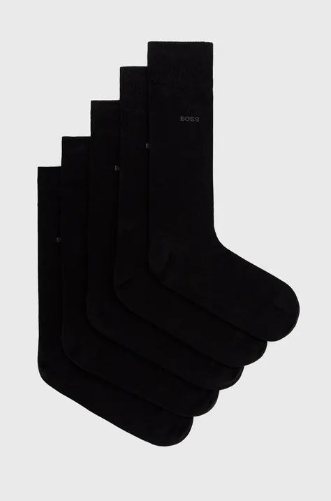Шкарпетки BOSS 50478221 (5-pack) чоловічі колір чорний