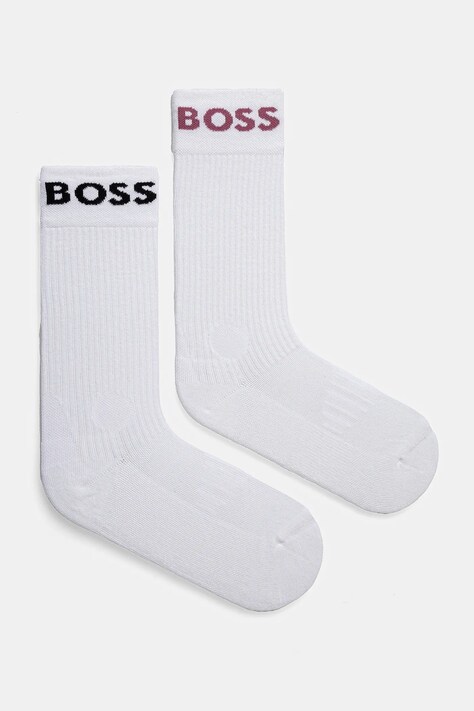 BOSS sosete 2-pack barbati, culoarea alb