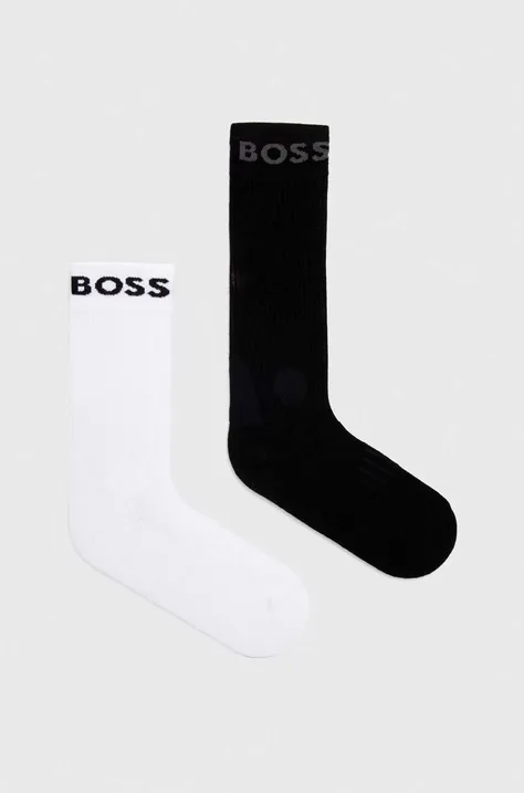 Čarape BOSS 2-pack za muškarce, boja: crna, 50467707
