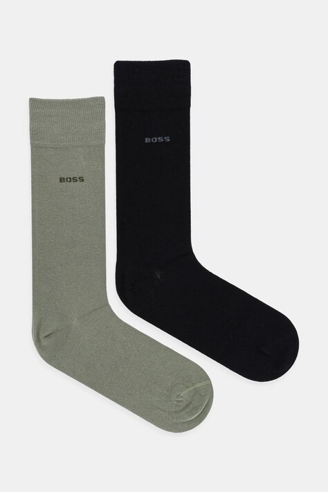 BOSS șosete 2-pack culoarea verde, 50467709