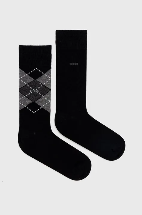 Čarape BOSS za muškarce, boja: crna