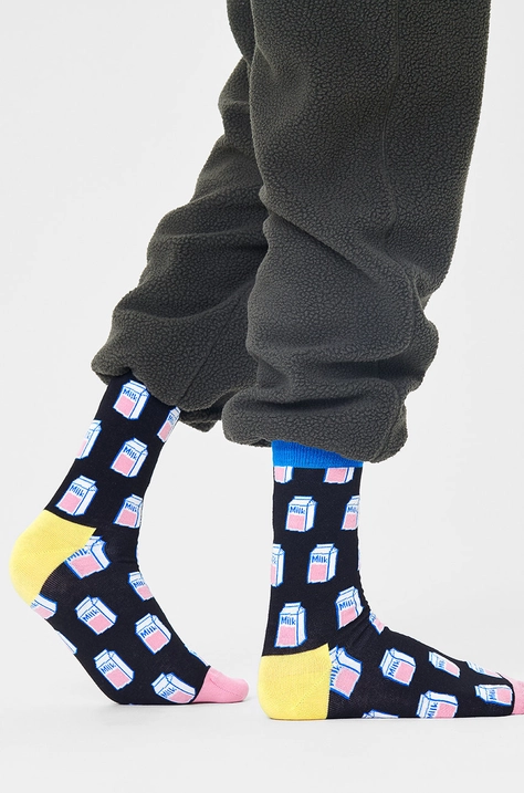 Ponožky Happy Socks pánske, čierna farba