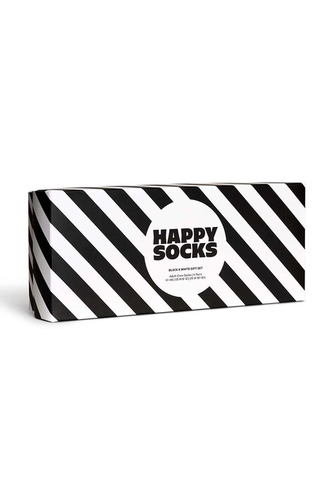Happy Socks Skarpetki 4-Pack męskie kolor czarny