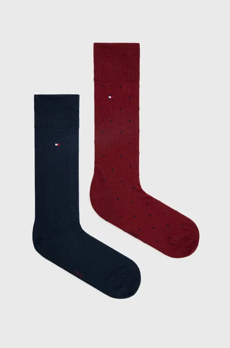 Čarape Tommy Hilfiger za muškarce, boja: crvena