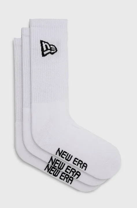 Ponožky New Era (3-pak) biela farba