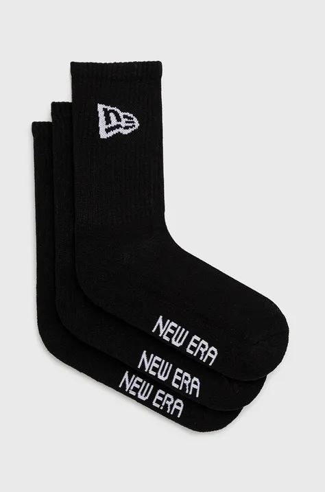 Шкарпетки New Era (3-pack) колір чорний