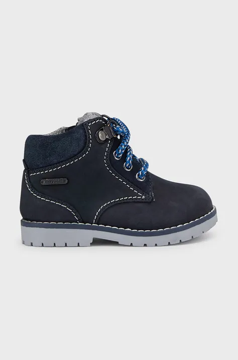 Παιδικές δερμάτινες χειμερινές μπότες Mayoral χρώμα: ναυτικό μπλε