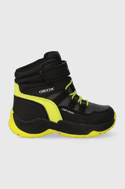 Παιδικές χειμερινές μπότες Geox χρώμα: μαύρο