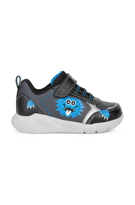 Παιδικά αθλητικά παπούτσια Geox χρώμα: μαύρο