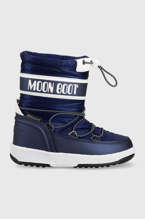 Moon Boot cizme de iarna copii culoarea albastru marin