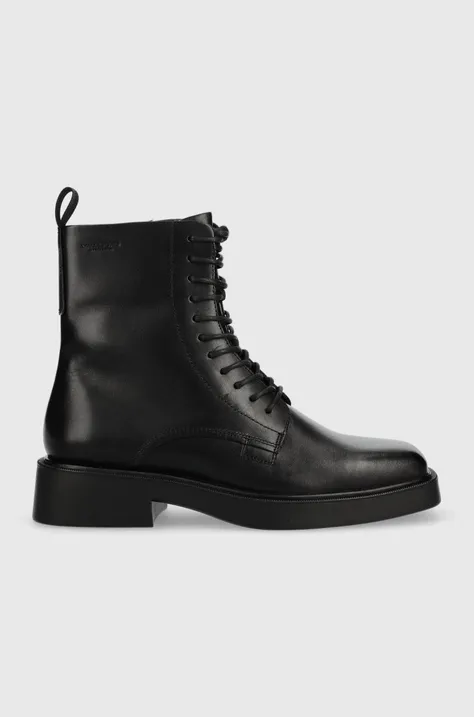 Шкіряні черевики Vagabond Shoemakers Jillian жіночі колір чорний каблук блок