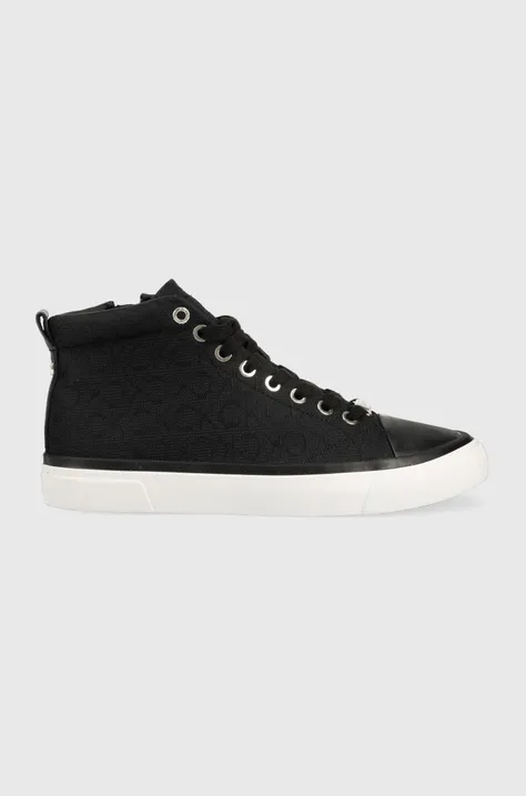Πάνινα παπούτσια Calvin Klein Vulc High Top χρώμα: μαύρο