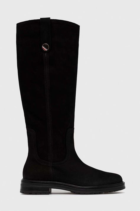 Tommy Hilfiger cizme din piele intoarsa Th Coin Longboot