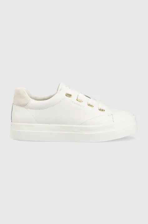 Gant sneakers din piele Avona culoarea alb
