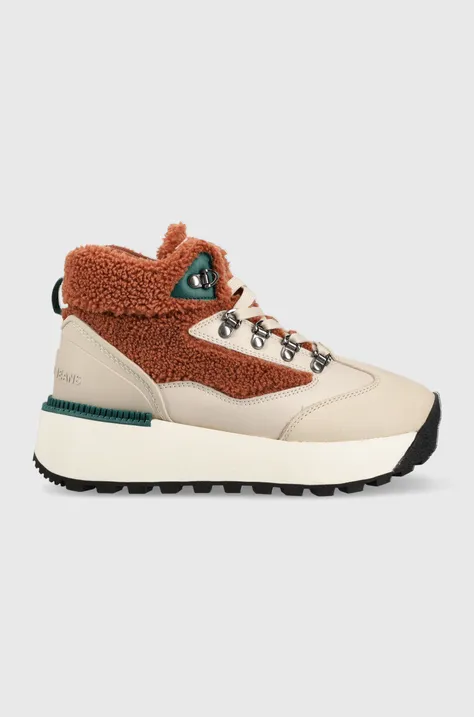 Tommy Jeans sneakersy Tommy Jeans Warm Hybrid Boot kolor beżowy