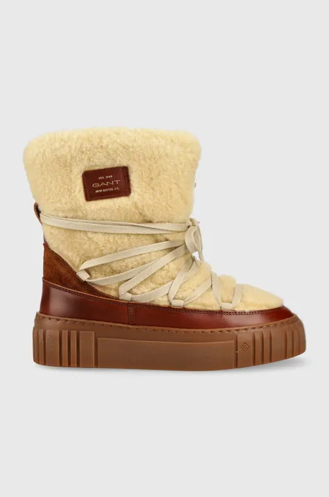 Зимові чоботи Gant Snowmont колір коричневий