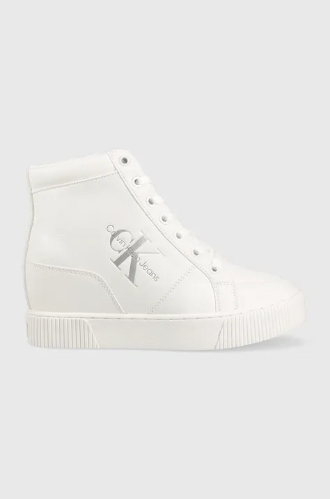 Calvin Klein Jeans sneakersy Hidden Wedge Cupsole Laceup kolor biały