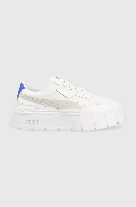 Puma leather sneakers Mayze Stack Wns white color