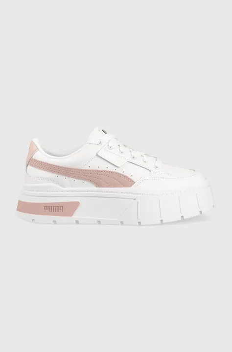 Puma sneakers in pelle Mayze Stack Wns colore bianco 384363  389853