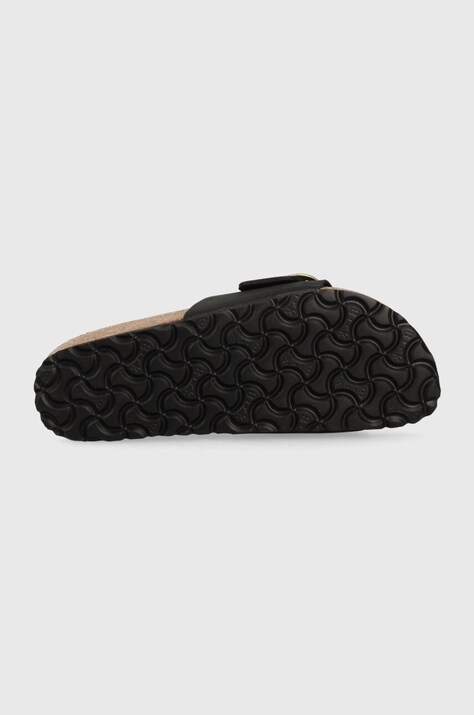 Birkenstock шльопанці жіночі нубукові Madrid Big Buckle — AW22-OBD1FF, чорний — фото 5