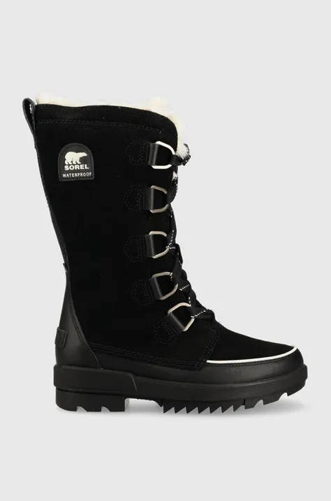 Cipele za snijeg od brušene kože Sorel Torino II Tall boja: crna