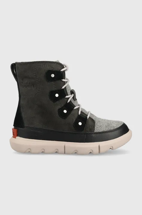 Cipele za snijeg od brušene kože Sorel Explorer II Joan F boja: crna