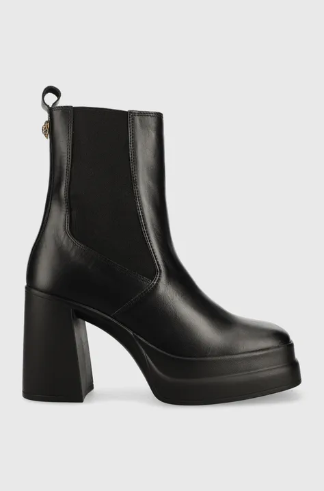 Шкіряні черевики Kurt Geiger London Stomp Heeled Chelsea жіночі колір чорний каблук блок 9319000109